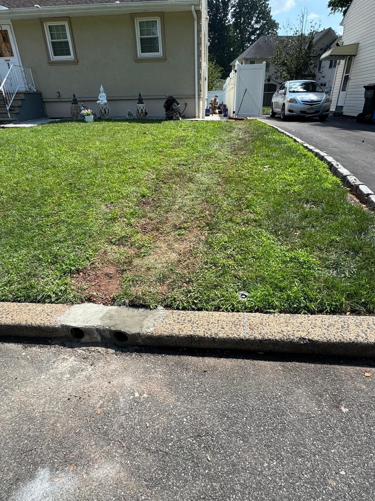 Downspout drainage work by Green Force Property Services